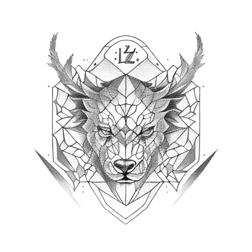 leo zodiac sign tattoo design idea