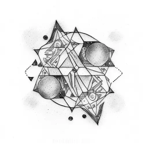 gemini constellation tattoo design idea