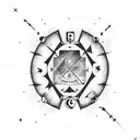 small Sirius constellation with "always" quote from Harry Potter tattoo design idea