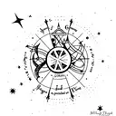 Sirius constellation with dainty "always" quote from Harry Potter tattoo design idea