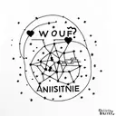 Sirius constellation with dainty "always" quote from Harry Potter tattoo design idea