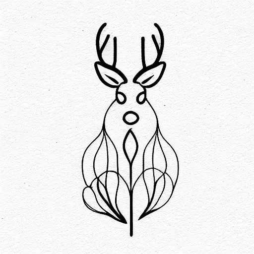 small and simple and nautical Bambi  tattoo design idea