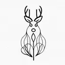 small and simple and nautical Bambi  tattoo design idea