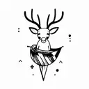 small and simple and nautical Bambi  tattoo design idea