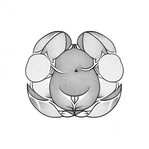 Pomegranate on a tree tattoo design idea