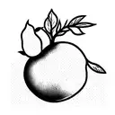 Pomegranate on a tree tattoo design idea
