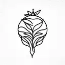 Pomegranate on a tree tattoo design idea