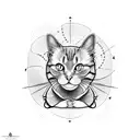 schrodinger cat tattoo design idea