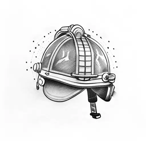 firefighter helmet  tattoo design idea