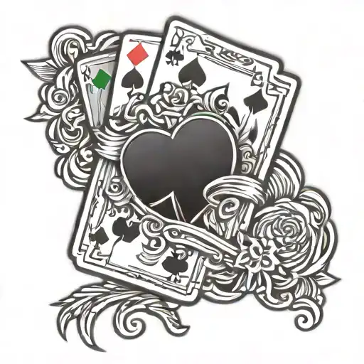 cards poker card tattoo design idea