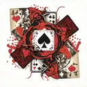 carte poker cards tattoo design idea