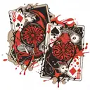 carte poker cards tattoo design idea