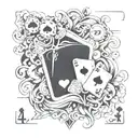 cards poker card tattoo design idea