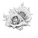 jesus cross with roses around it tattoo design idea