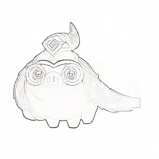 pig tattoo design idea