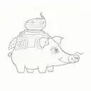 pig tattoo design idea