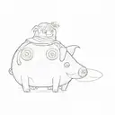 pig tattoo design idea