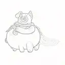 pig tattoo design idea