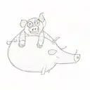 pig tattoo design idea