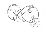 Infinity symbol with parents signatures tattoo design idea