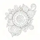 Fibonacci Paisley tattoo design idea
