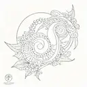 Fibonacci Paisley tattoo design idea