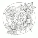 Fibonacci Paisley tattoo design idea