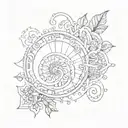 Fibonacci Paisley tattoo design idea