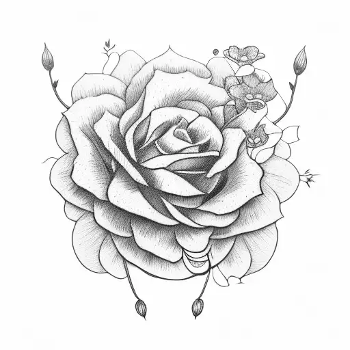 masculine floral sleeve tattoo design idea