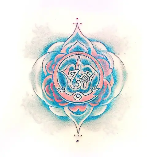 Ohm, karma and om mani padme hum tattoo design idea