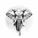 Elephant face  tattoo design idea