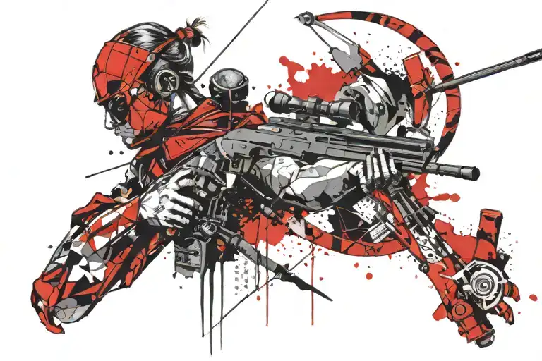 Sagittarius archer shooting tattoo design idea