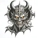 demonic satanic demon tattoo design idea