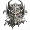 demonic satanic demon tattoo design idea