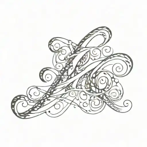 cursive z tattoo design idea
