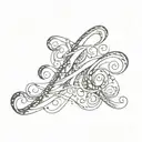 cursive z tattoo design idea