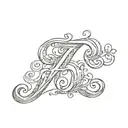 cursive z tattoo design idea
