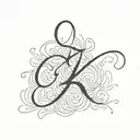 cursive z tattoo design idea