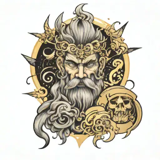 zeus geek god, full forearm tattoo tattoo design idea