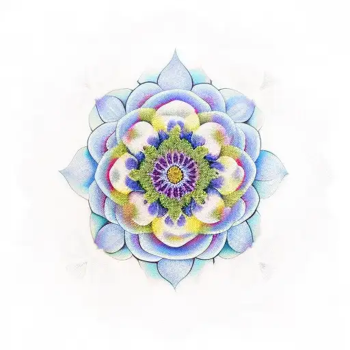 flower mandala tattoo design idea