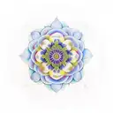 flower mandala tattoo design idea