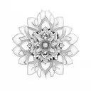 flower mandala tattoo design idea