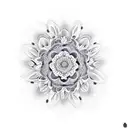 flower mandala tattoo design idea