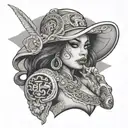 49ers chicana payasa tattoo design idea