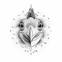 Kiwi bird tattoo design idea