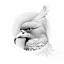 Kiwi bird tattoo design idea