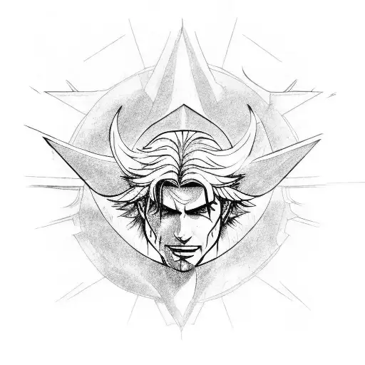 Geometric Dante With Devil May Cry Tattoo Idea - BlackInk AI