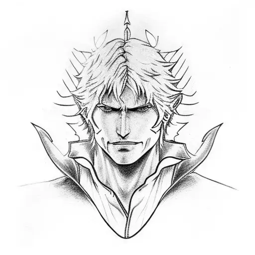 Geometric Dante With Devil May Cry Tattoo Idea - BlackInk AI