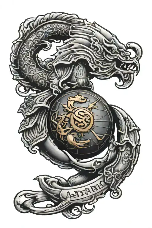 United States Marine Corps tattoo design idea