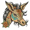 little mule tattoo design idea